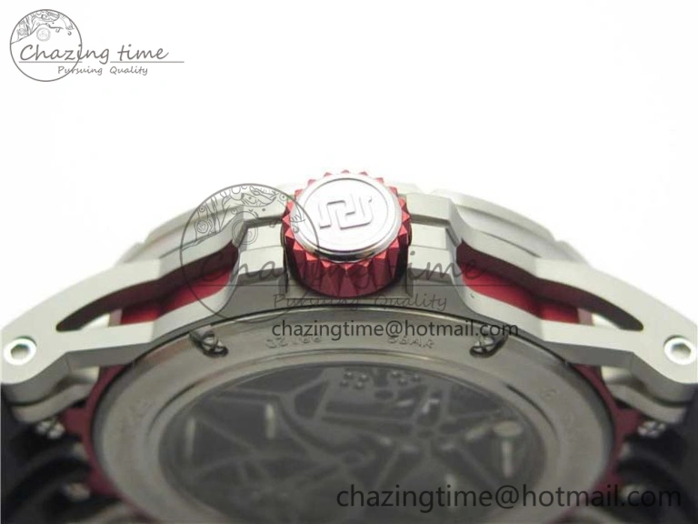Excalibur Sports Tourbillon SS JBF Best Edition Skeleton Red Dial on Black Rubber Strap NewStyle 9599