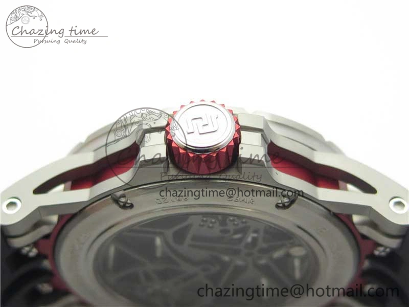 Excalibur Sports Tourbillon SS JBF Best Edition Skeleton Red Dial on Black Rubber Strap NewStyle 9599
