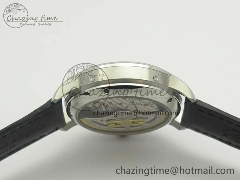 Excellence Panorama 40mm Date Moon Phase SS ETC Marker 1:1 Best Edition Blue Dial on Blue Leather Strap A SportInspired 6634