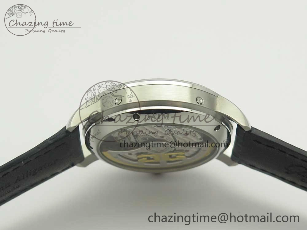 Excellence Panorama 40mm Date Moon Phase SS ETC Marker 1:1 Best Edition Blue Dial on Blue Leather Strap A SportInspired 6634