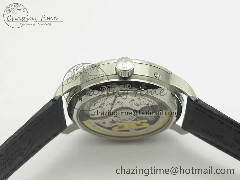 Excellence Panorama 40mm Date Moon Phase SS ETC Marker 1:1 Best Edition Blue Dial on Blue Leather Strap A SportInspired 6634