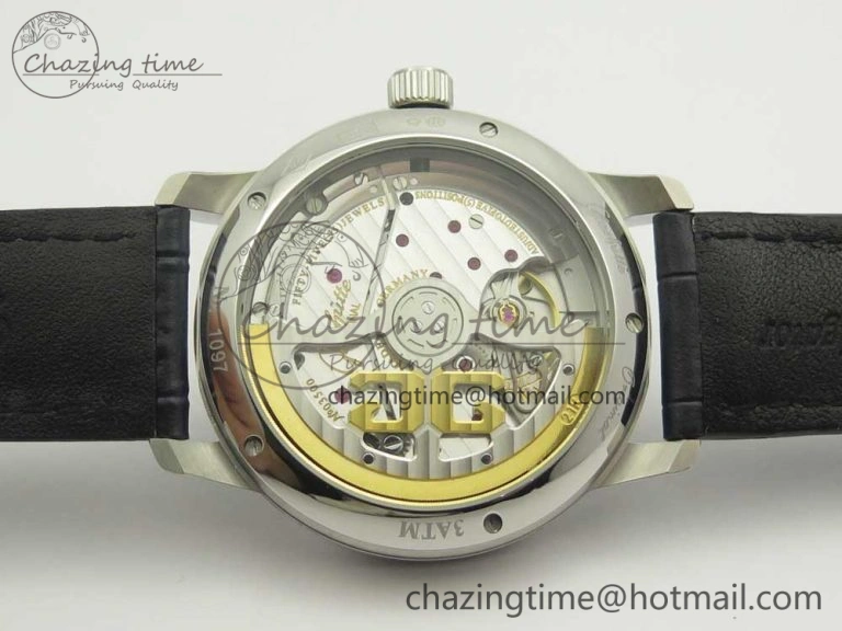 Excellence Panorama 40mm Date Moon Phase SS ETC Marker 1:1 Best Edition Blue Dial on Blue Leather Strap A SportInspired 6634