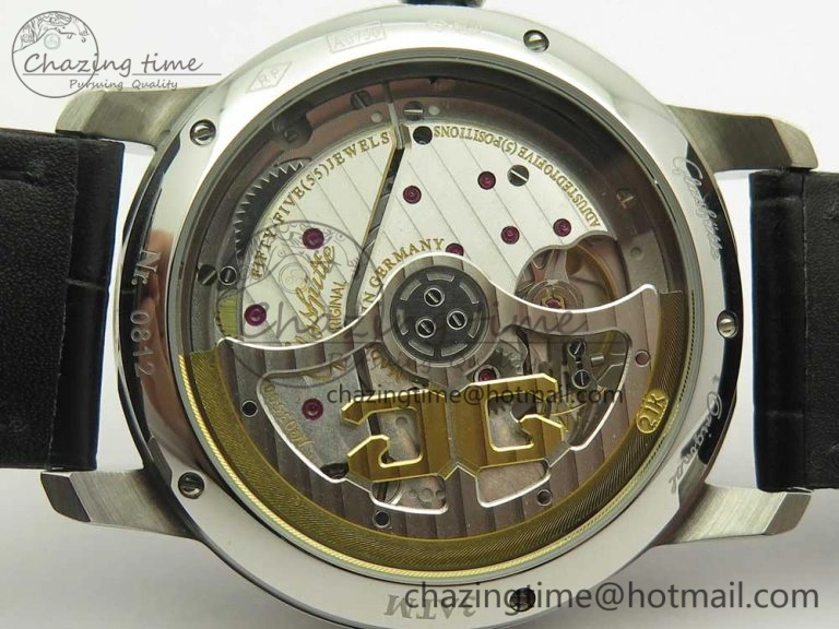 Excellence Panorama 40mm Date Moon Phase SS ETC Marker 1:1 Best Edition White Dial on Black Leather Strap A TechFriendly 6635