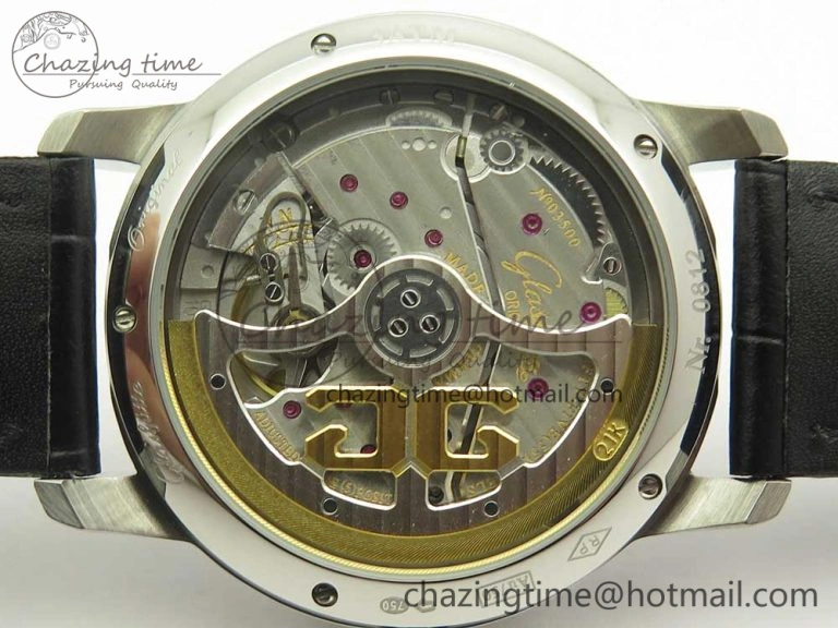 Excellence Panorama 40mm Date Moon Phase SS ETC Marker 1:1 Best Edition White Dial on Black Leather Strap A TechFriendly 6635