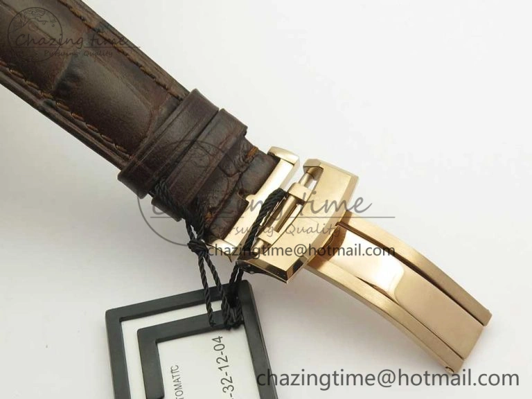 Excellence Panorama Date Moon Phase RG ETCF Blue Dial on Brown Leather Strap A Flexible 6630