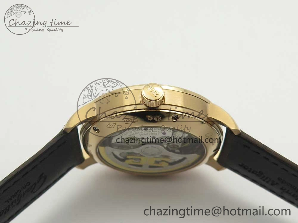 Breathable Excellence Panorama Date Moon Phase RG ETCF Gray Dial on Brown Leather Strap A 6632
