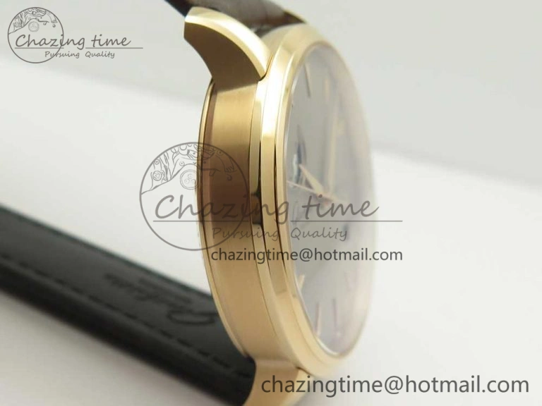 Breathable Excellence Panorama Date Moon Phase RG ETCF Gray Dial on Brown Leather Strap A 6632