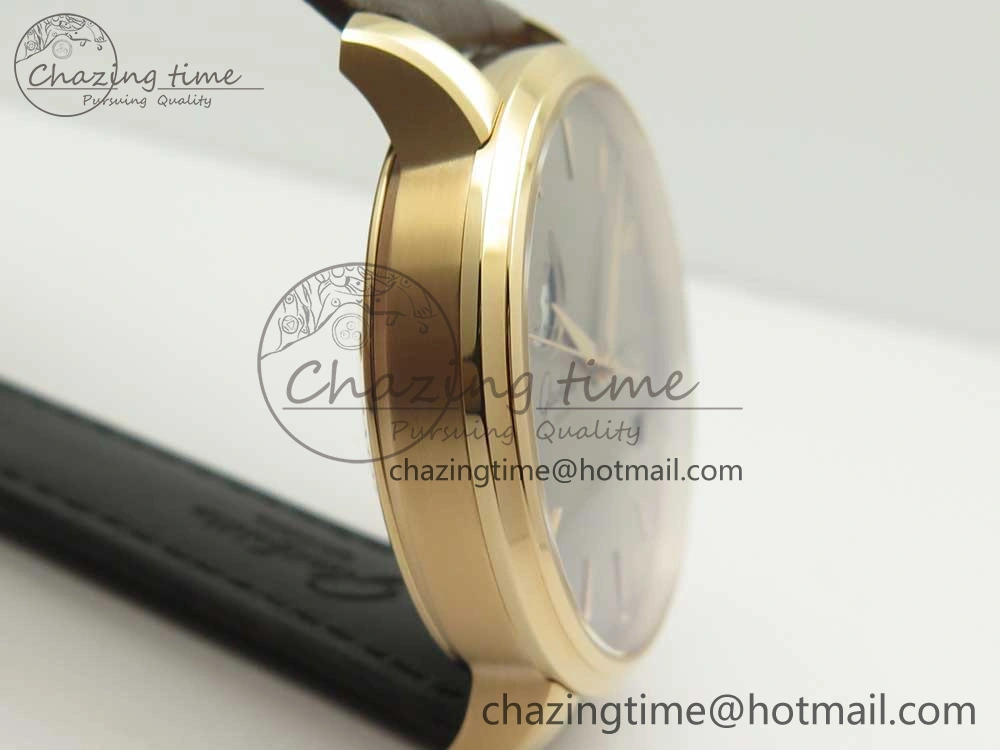 Breathable Excellence Panorama Date Moon Phase RG ETCF Gray Dial on Brown Leather Strap A 6632