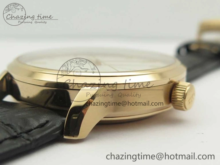Excellence Panorama Date Moon Phase RG ETCF White Dial on Black Leather Strap A Contemporary 6631