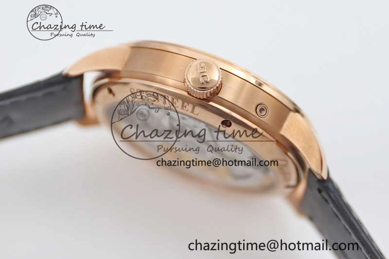 Excellence Panorama Date Moon Phase RG GGR 1:1 Best Edition White Dial on Leather Strap NH Lightweight 6615