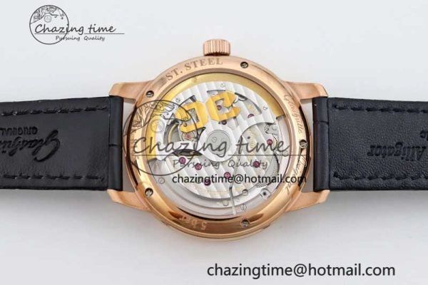Excellence Panorama Date Moon Phase RG GGR 1:1 Best Edition White Dial on Leather Strap NH Lightweight 6615