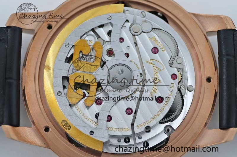 Excellence Panorama Date Moon Phase RG GGR 1:1 Best Edition White Dial on Leather Strap NH Lightweight 6615