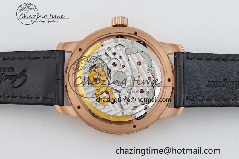 Excellence Panorama Date Moon Phase RG GGR 1:1 Best Edition White Dial on Leather Strap NH Lightweight 6615