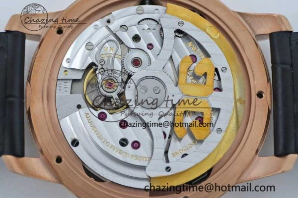 Excellence Panorama Date Moon Phase RG GGR 1:1 Best Edition White Dial on Leather Strap NH Lightweight 6615