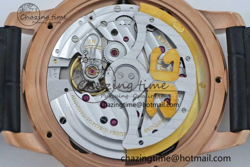 Excellence Panorama Date Moon Phase RG GGR 1:1 Best Edition White Dial on Leather Strap NH Lightweight 6615
