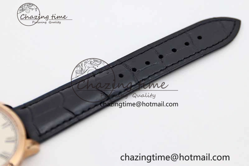 Excellence Panorama Date Moon Phase RG GGR 1:1 Best Edition White Dial on Leather Strap NH Lightweight 6615