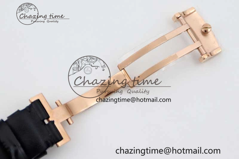 Excellence Panorama Date Moon Phase RG GGR 1:1 Best Edition White Dial on Leather Strap NH Lightweight 6615