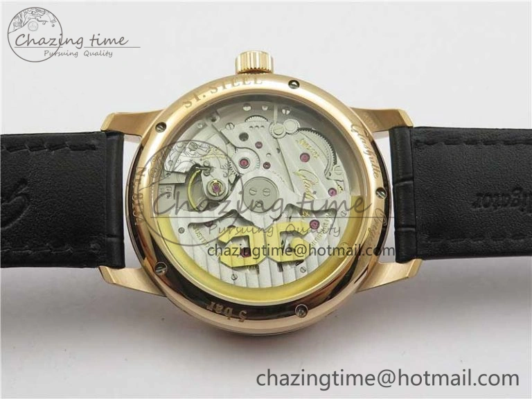 Sustainable Excellence Panorama Date Moon Phase RG GLF 1:1 Best Edition White Dial on Black Leather Strap A 6617