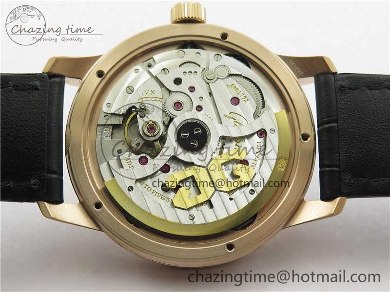 Sustainable Excellence Panorama Date Moon Phase RG GLF 1:1 Best Edition White Dial on Black Leather Strap A 6617