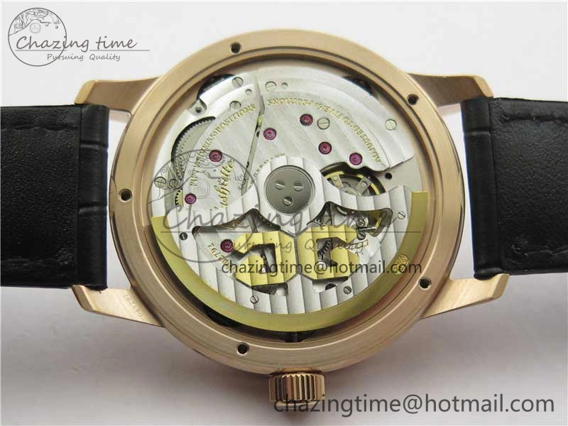 Sustainable Excellence Panorama Date Moon Phase RG GLF 1:1 Best Edition White Dial on Black Leather Strap A 6617