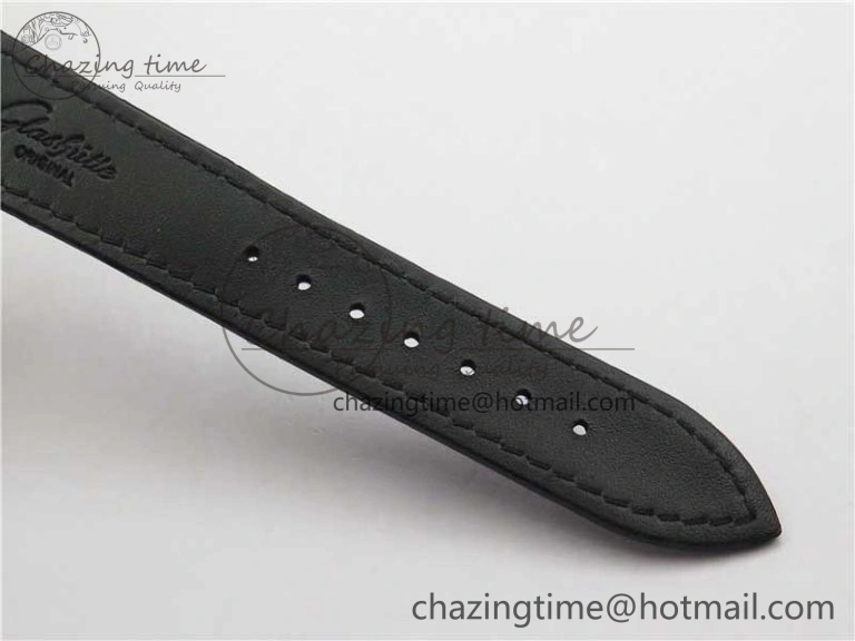Sustainable Excellence Panorama Date Moon Phase RG GLF 1:1 Best Edition White Dial on Black Leather Strap A 6617