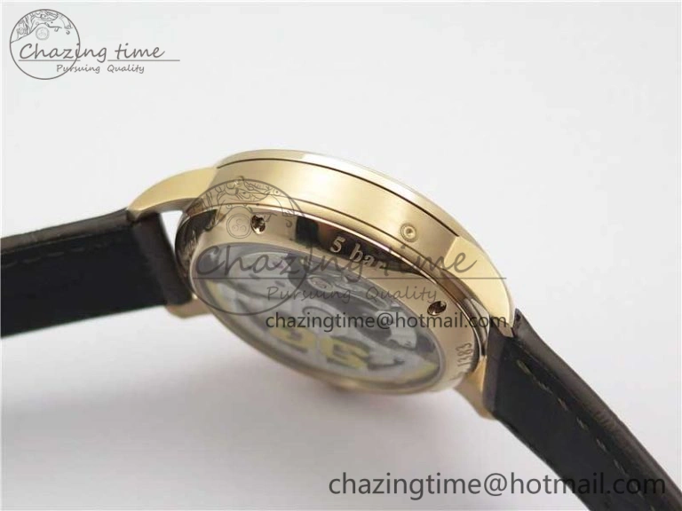 ZipUp Excellence Panorama Date Moon Phase RG V9F White Dial on Brown Leather Strap A 6623