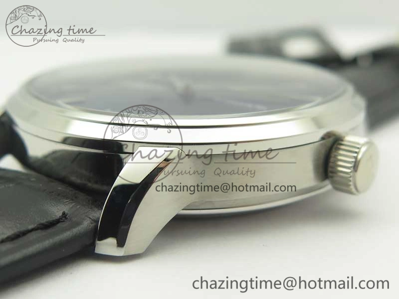 Excellence Panorama Date Moon Phase SS ETC Marker 1:1 Best Edition Blue Dial on Black Leather Strap A Bold 6640