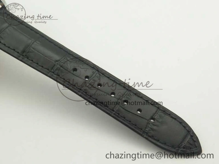 Excellence Panorama Date Moon Phase SS ETC Marker 1:1 Best Edition Blue Dial on Black Leather Strap A Bold 6640