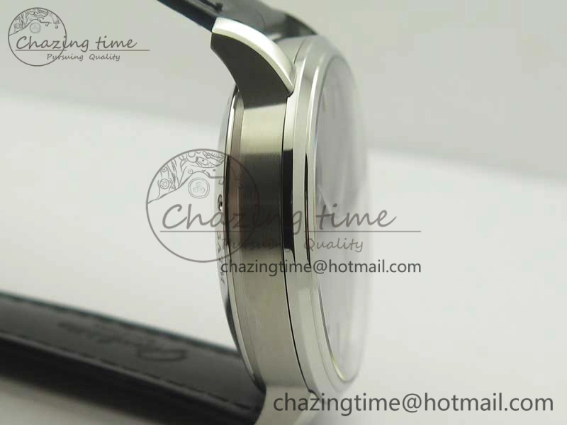 Excellence Panorama Date Moon Phase SS ETC Marker 1:1 Best Edition Gray Dial on Black Leather Strap A HighPerformance 6639