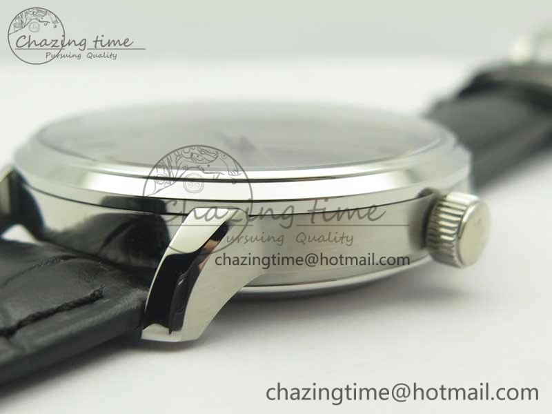Excellence Panorama Date Moon Phase SS ETC Marker 1:1 Best Edition Gray Dial on Black Leather Strap A HighPerformance 6639
