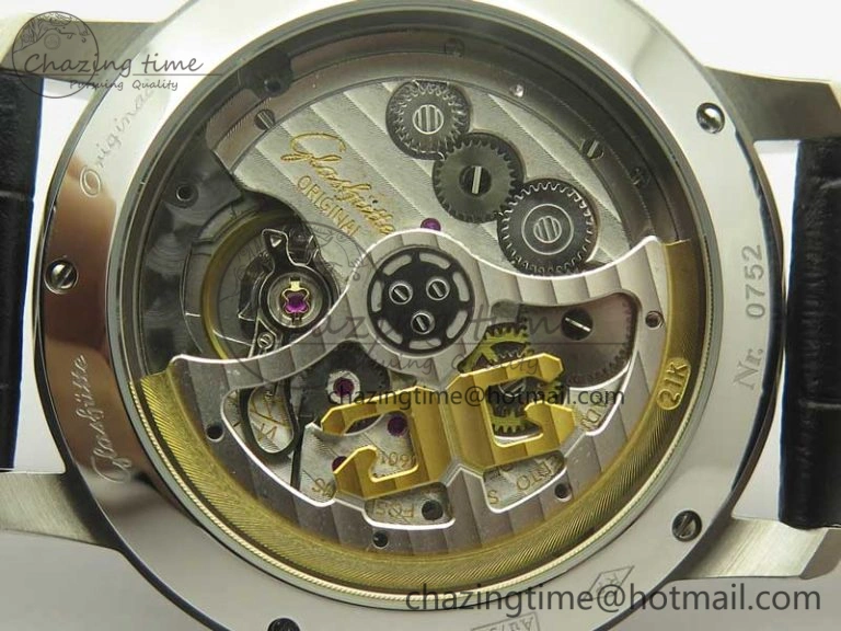 Comfortable Excellence Panorama Date Moon Phase SS ETC Marker 1:1 Best Edition White Dial on Black Leather Strap A 6644