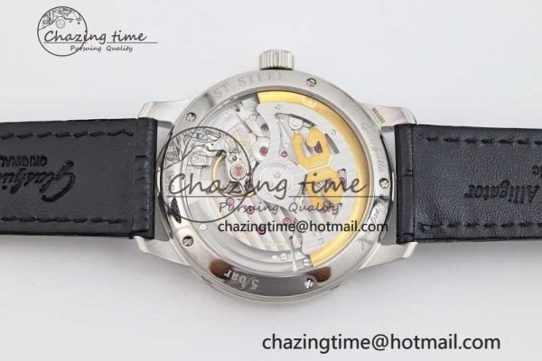 TopPick Excellence Panorama Date Moon Phase SS GGR 1:1 Best Edition Blue Dial on Leather Strap NH 6616