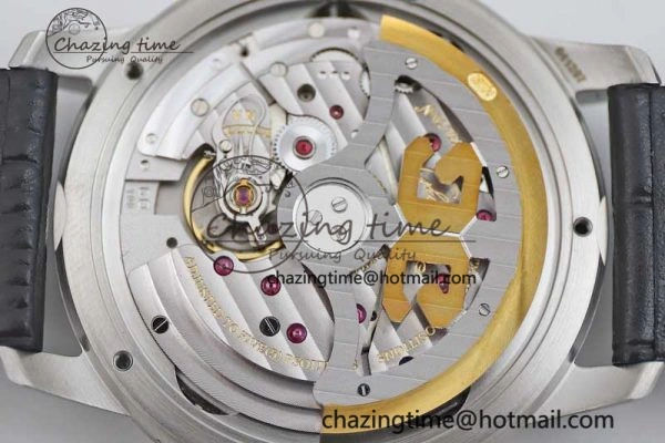 TopPick Excellence Panorama Date Moon Phase SS GGR 1:1 Best Edition Blue Dial on Leather Strap NH 6616