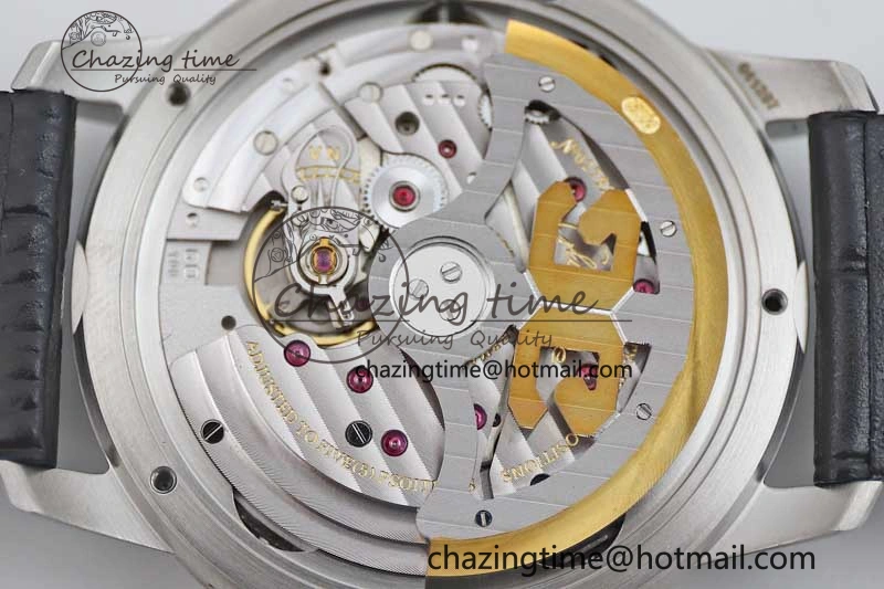 TopPick Excellence Panorama Date Moon Phase SS GGR 1:1 Best Edition Blue Dial on Leather Strap NH 6616