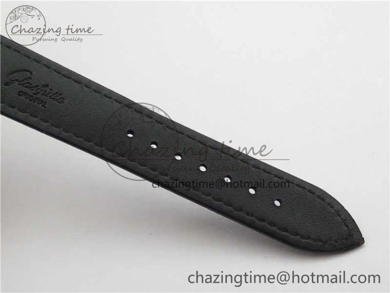 Excellence Panorama Date Moon Phase SS GLF 1:1 Best Edition White Dial on Black Leather Strap A Sleek 6620