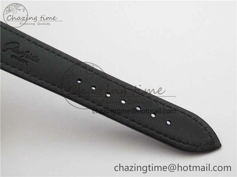 Excellence Panorama Date Moon Phase SS GLF 1:1 Best Edition White Dial on Black Leather Strap A Sleek 6620