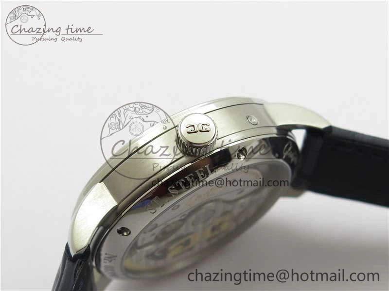 Excellence Panorama Date Moon Phase SS V9F Blue Dial on Blue Leather Strap A Affordable 6622