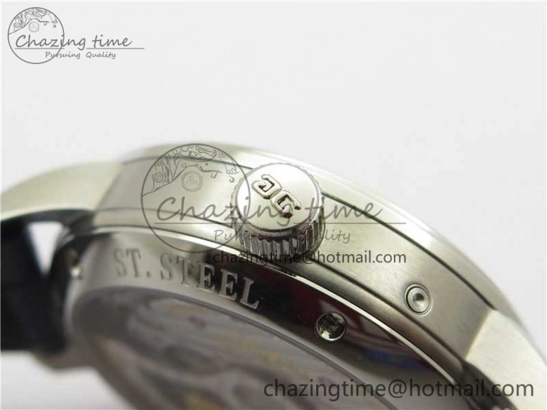 Excellence Panorama Date Moon Phase SS V9F Blue Dial on Blue Leather Strap A Affordable 6622