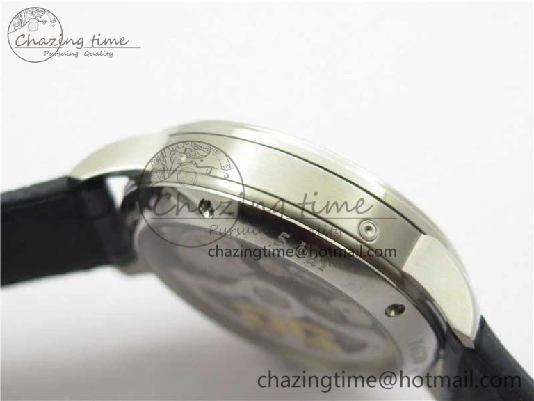 Excellence Panorama Date Moon Phase SS V9F Blue Dial on Blue Leather Strap A Affordable 6622
