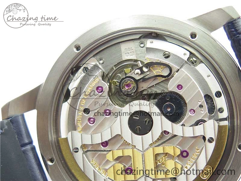 Excellence Panorama Date Moon Phase SS V9F Blue Dial on Blue Leather Strap A Affordable 6622