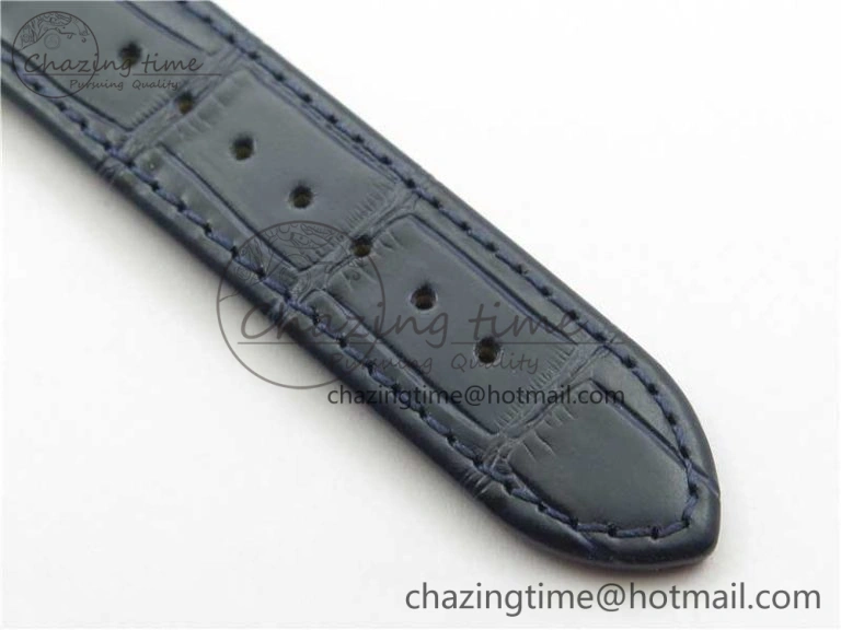 Excellence Panorama Date Moon Phase SS V9F Blue Dial on Blue Leather Strap A Affordable 6622