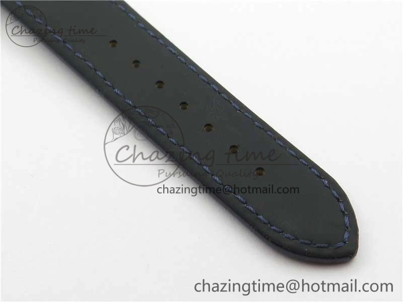 Excellence Panorama Date Moon Phase SS V9F Blue Dial on Blue Leather Strap A Affordable 6622