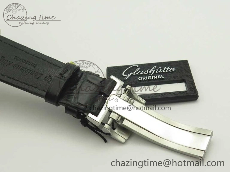 Functional Excellence Panorama Date SS ETCF Blue Dial on Black Leather Strap A 6636