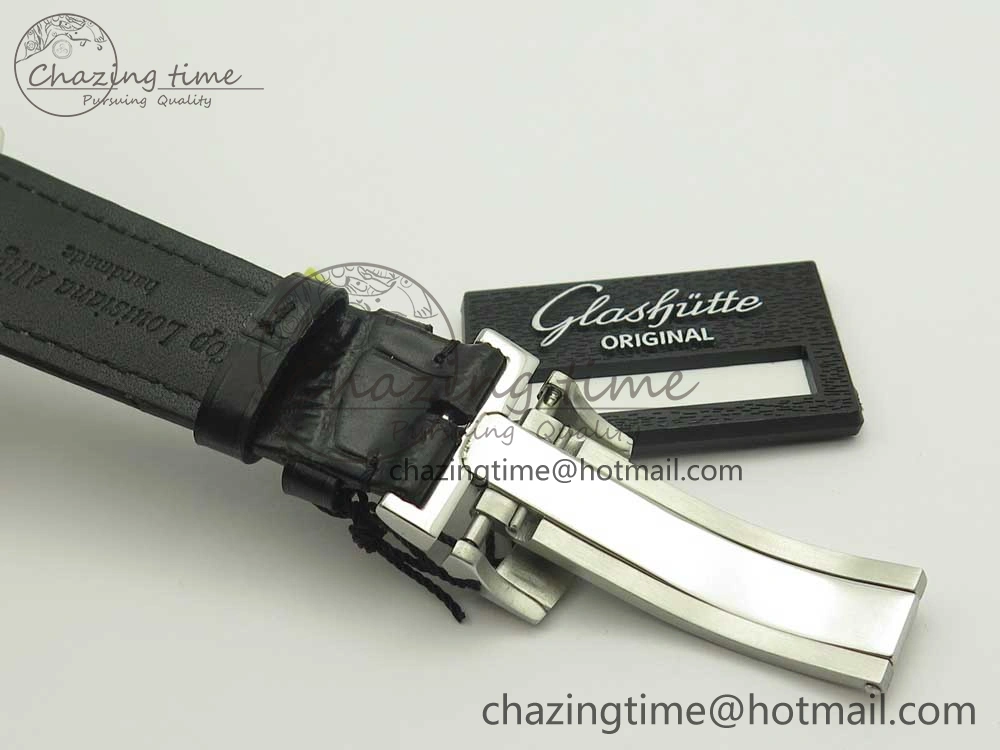 Functional Excellence Panorama Date SS ETCF Blue Dial on Black Leather Strap A 6636