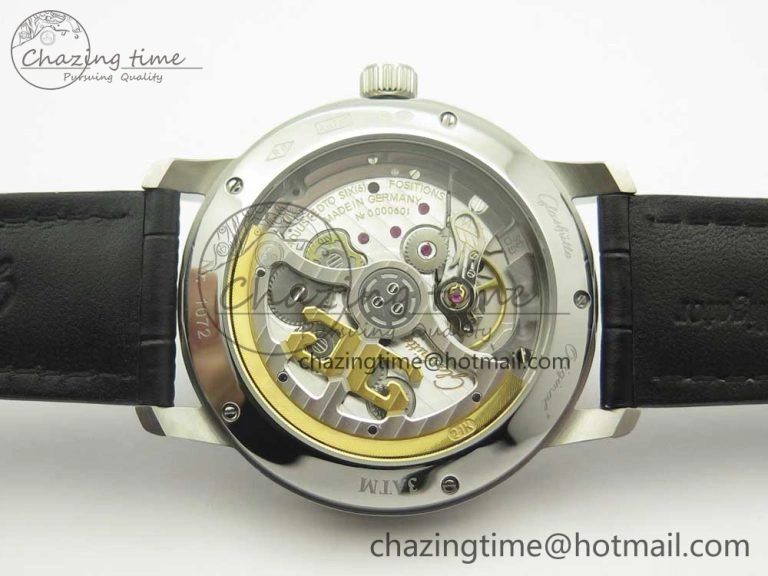 Functional Excellence Panorama Date SS ETCF Blue Dial on Black Leather Strap A 6636
