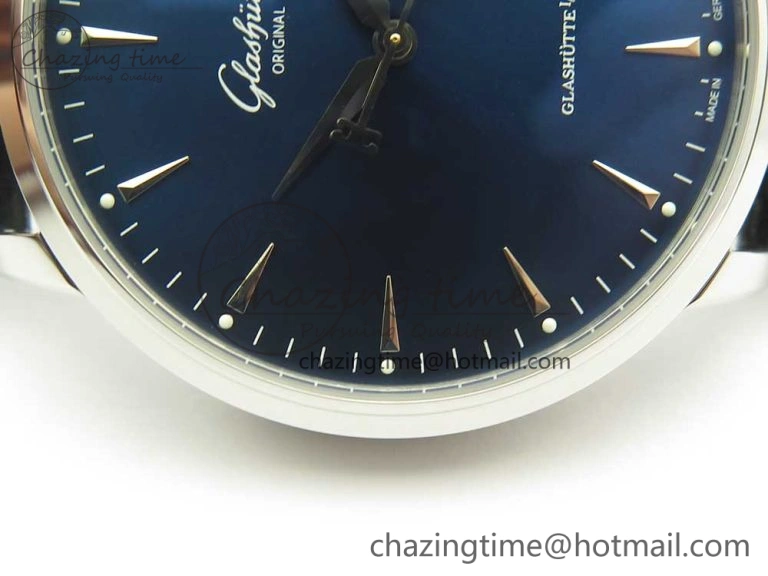Functional Excellence Panorama Date SS ETCF Blue Dial on Black Leather Strap A 6636