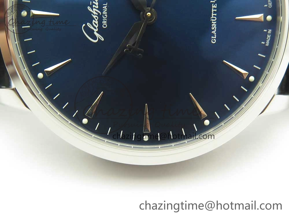 Functional Excellence Panorama Date SS ETCF Blue Dial on Black Leather Strap A 6636