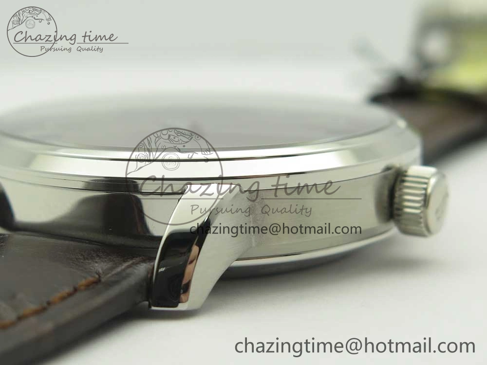 Excellence Panorama Date SS ETCF Gray Dial on Brown Leather Strap A FreshLook 6637