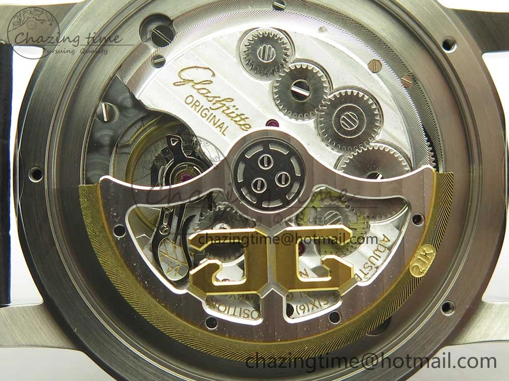 Excellence Panorama Date SS ETCF Gray Dial on Brown Leather Strap A FreshLook 6637