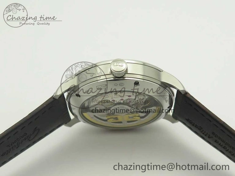 Excellence Panorama Date SS ETCF Gray Dial on Brown Leather Strap A FreshLook 6637